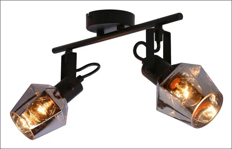 Lampa sufitowa dwupunktowa na listwie w stylu loft - Z053-Harno