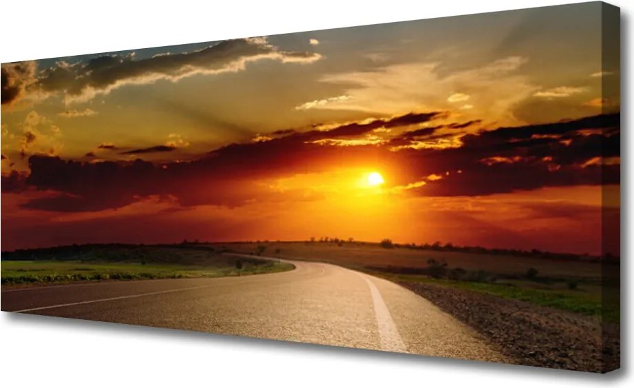 Obraz na płótnie Droga ku Wschodzącemu Słońcu