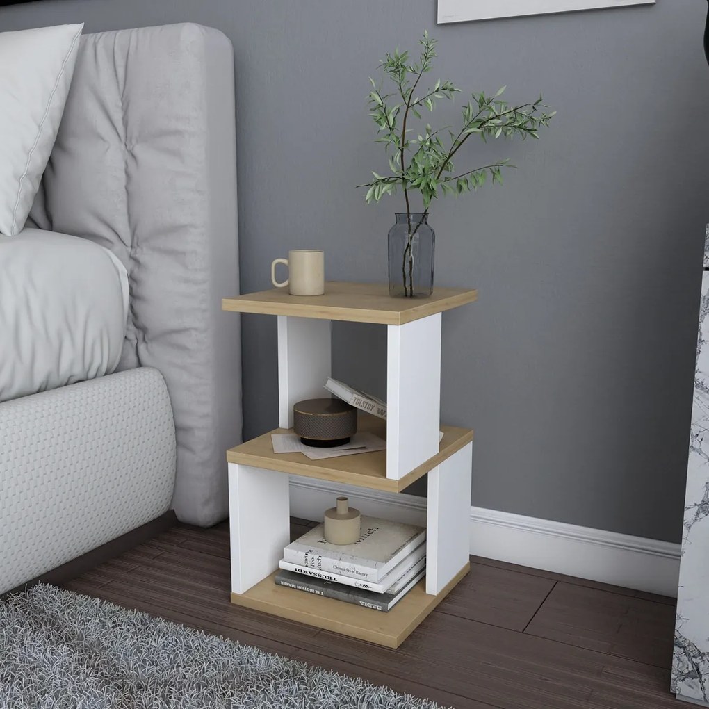 Stolik nocny Carter Oak White