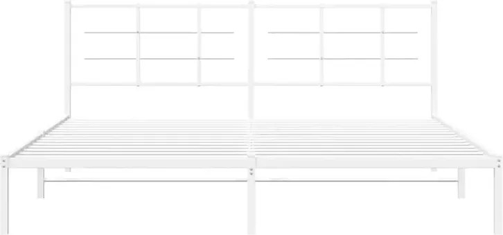 Białe duże łóżko z metalu 160x200 cm Z1-C99