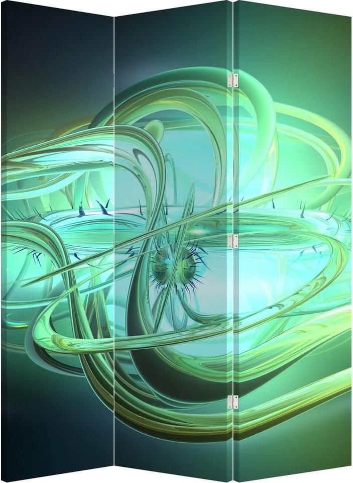 Parawan - Zielona abstrakcja (126x170 cm)