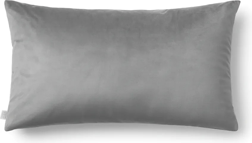 Szara poszewka dekoracyjna z miękkiego weluru Werona