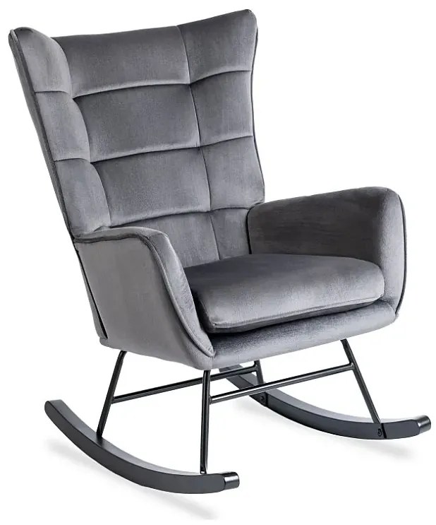 Szary nowoczesny fotel bujany L3-E83