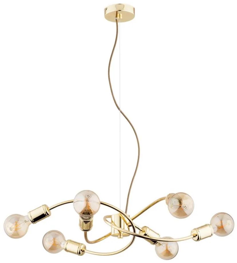 Lampa wisząca KARUZO 6xE27/60W/230V na linkach