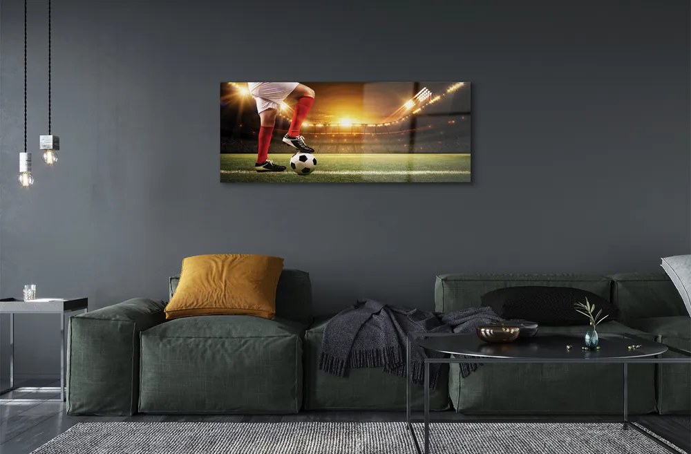 Obraz akrylowy Piłka stadion nogi