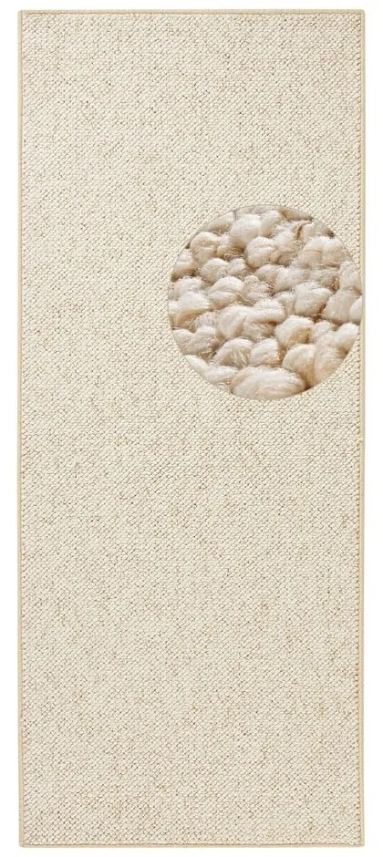 Kremowy chodnik 80x300 cm Wolly – BT Carpet