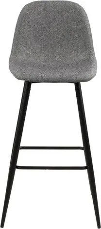 Stołek barowy na metalowych nogach Wilma light grey