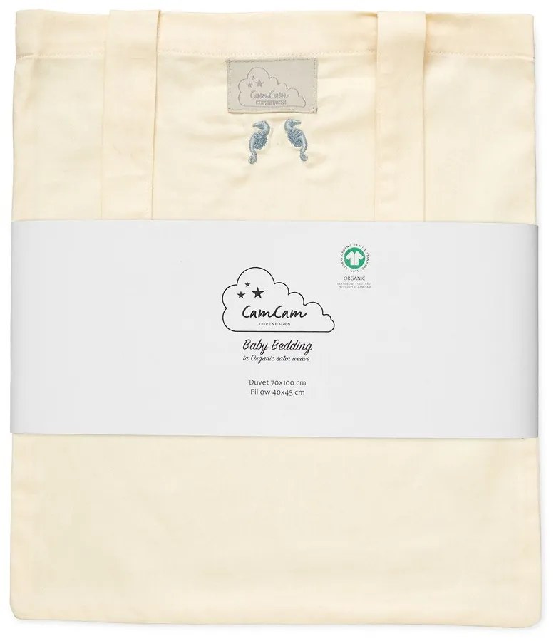 Jasnożółta pościel dziecięca do łóżeczka z bawełny organicznej 70x100 cm Sea Garden – Cam Cam Copenhagen