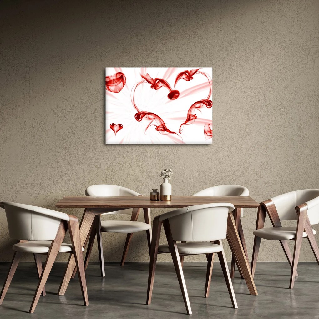 Obraz serce z dymu (70x50 cm)