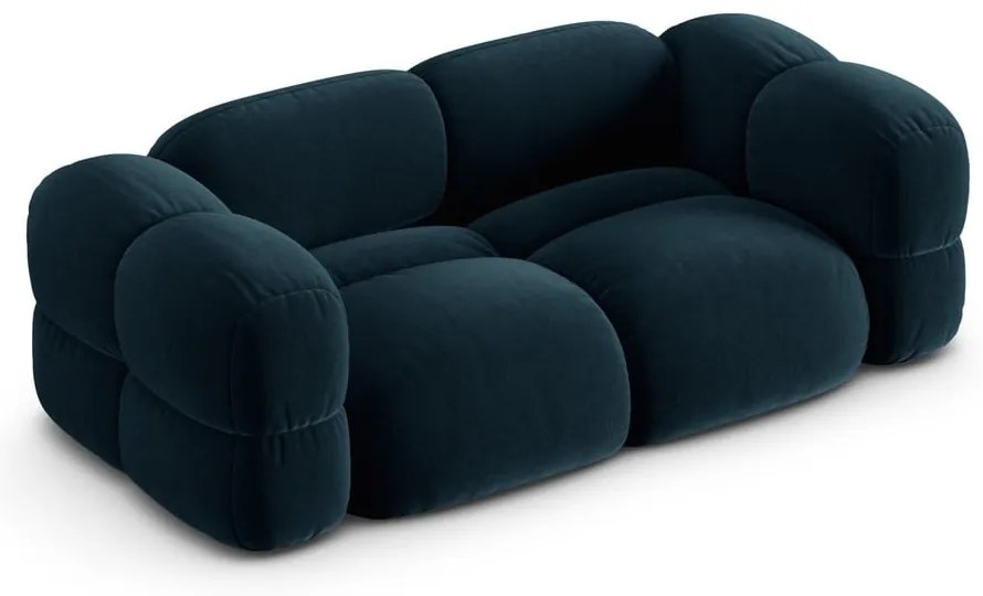 Ciemnoniebieska aksamitna sofa 210 cm Loretto – Cosmopolitan Design