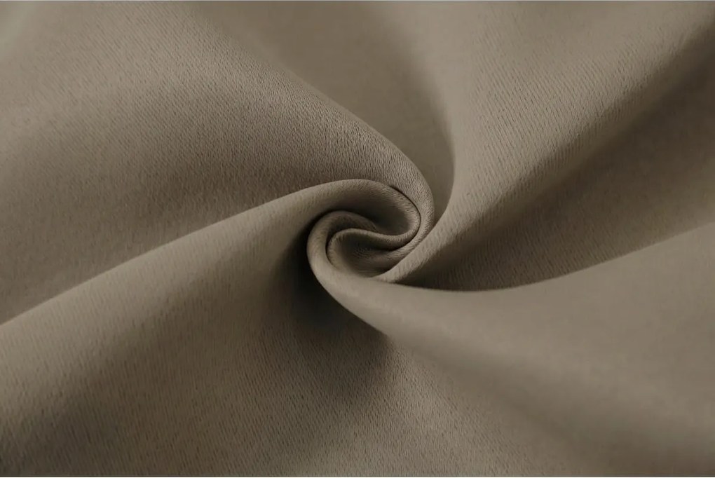 Beżowa zasłona OXFORD 140x250 cm Zawieszanie: Metalowe pierścienie