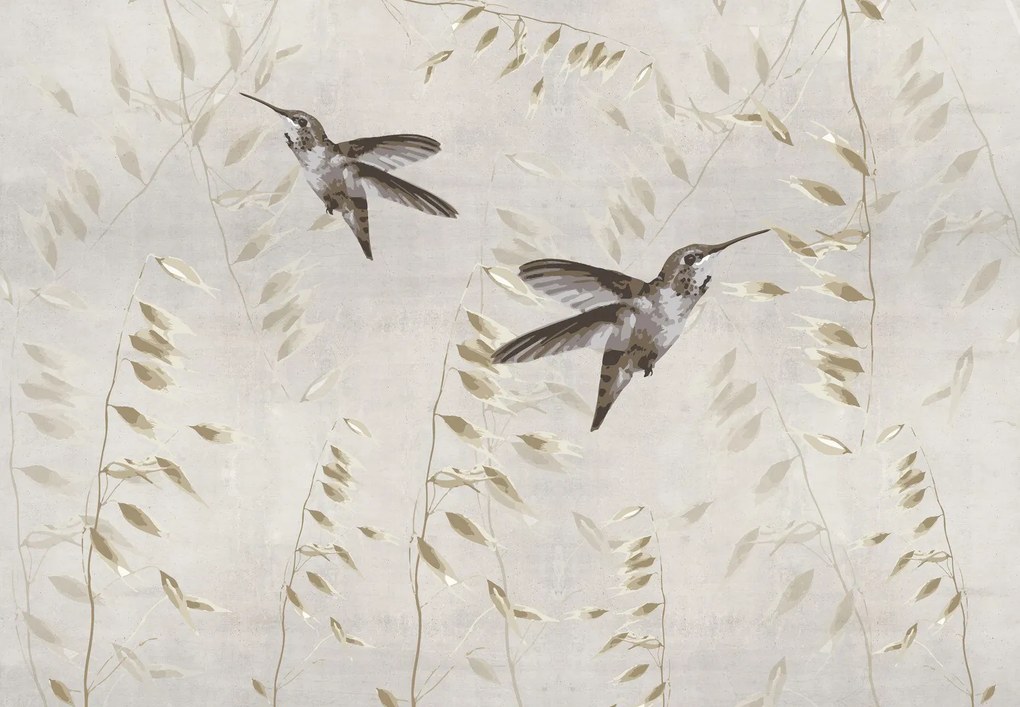 Fototapeta - Kolibry, wektor (196x136 cm)