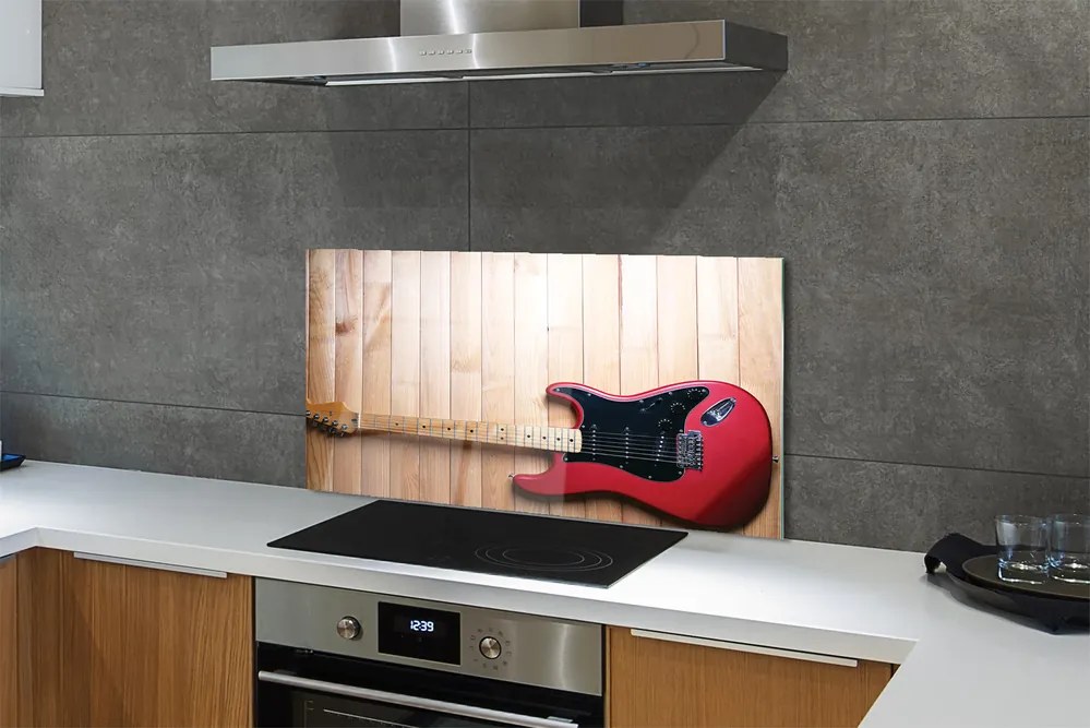 Szkło Ozdobne do Kuchni Rockowa Gitara Elektryczna