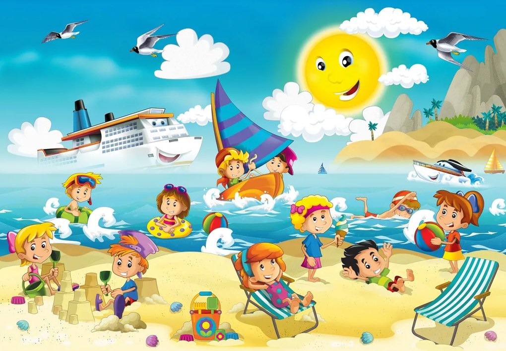 Fototapeta - Dzień na plaży (196x136 cm)