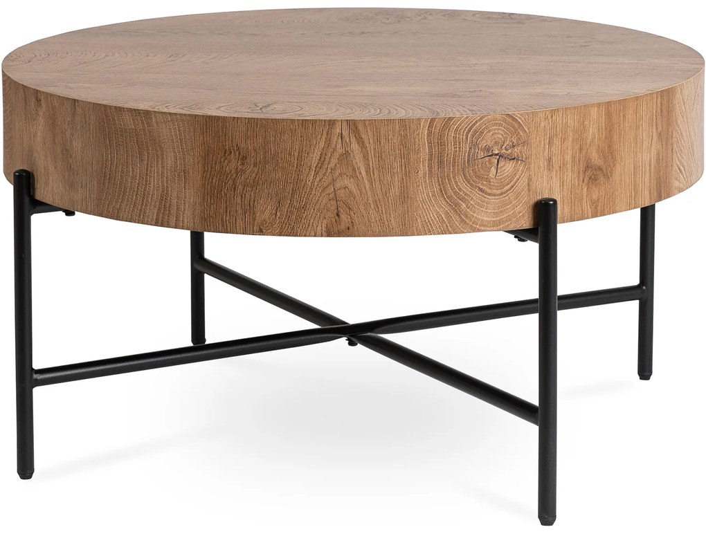 Stolik Kawowy BELIEF 79,5 cm Dąb Nowoczesny Loft