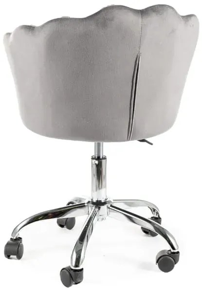 Fotel obrotowy ROSE VELVET szary SIGNAL