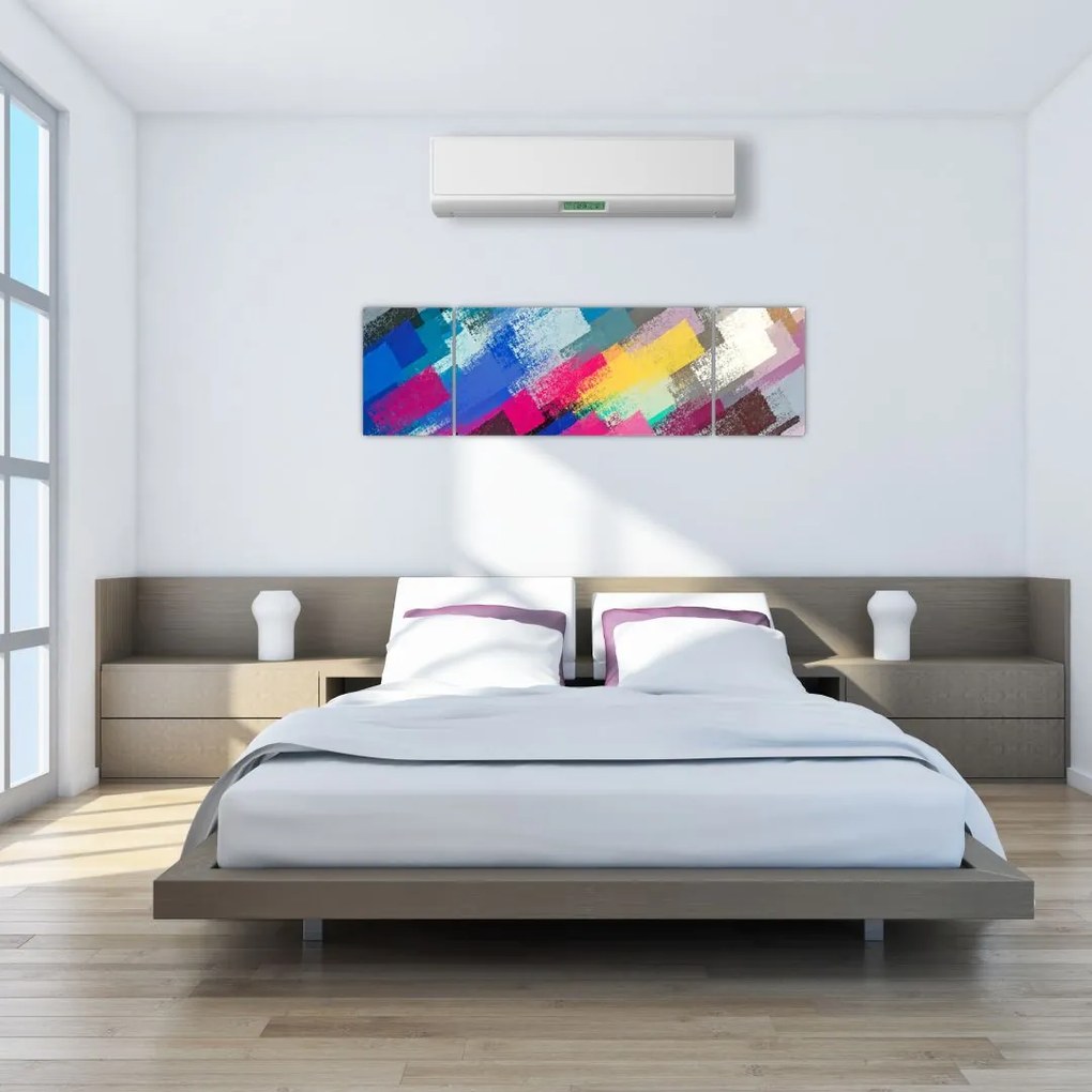 Obraz - Kolorowe pociągnięcia pędzlem (170x50 cm)