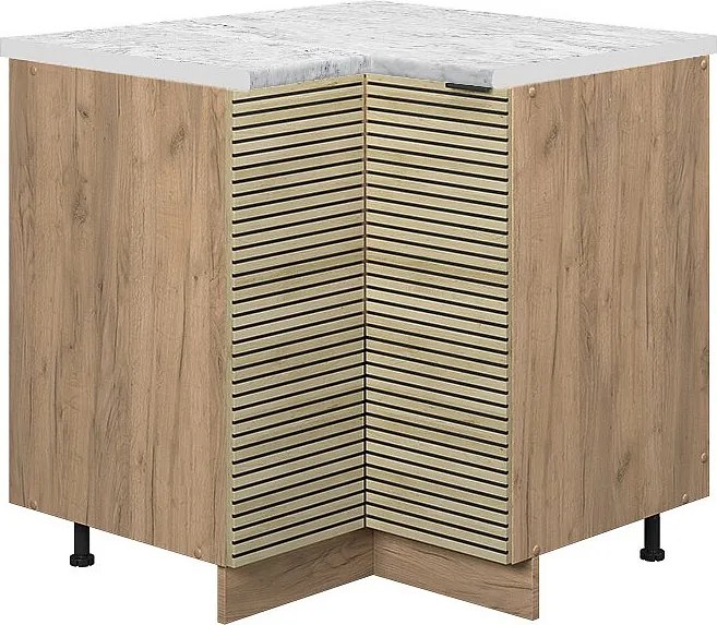 Szafka narożna panel dębowy 80.5x60x82 fame-line