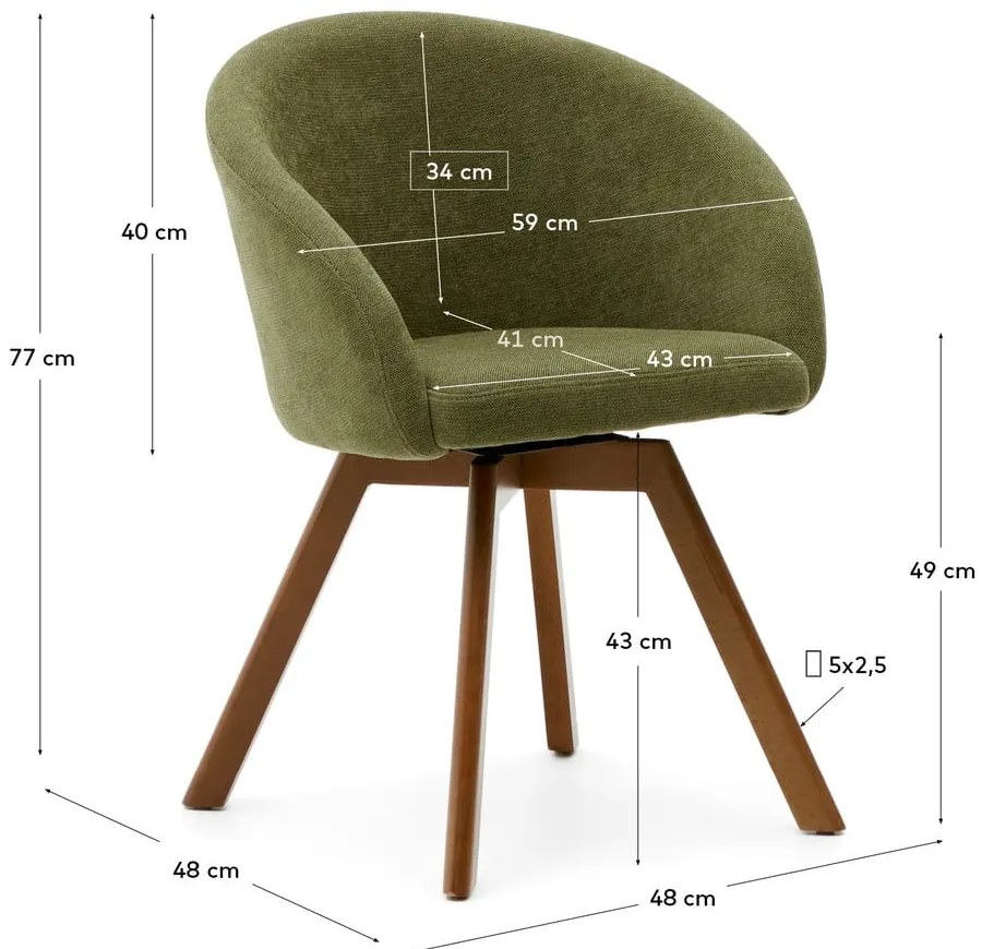 Zielone krzesło Marvin – Kave Home