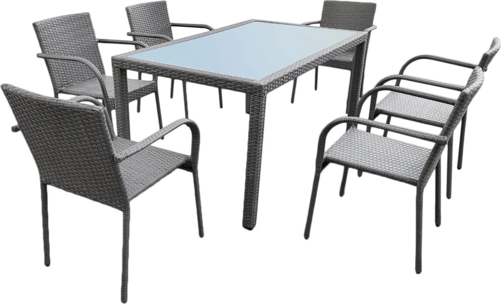 Zestaw mebli ogrodowych stół 6 krzeseł Avvicente