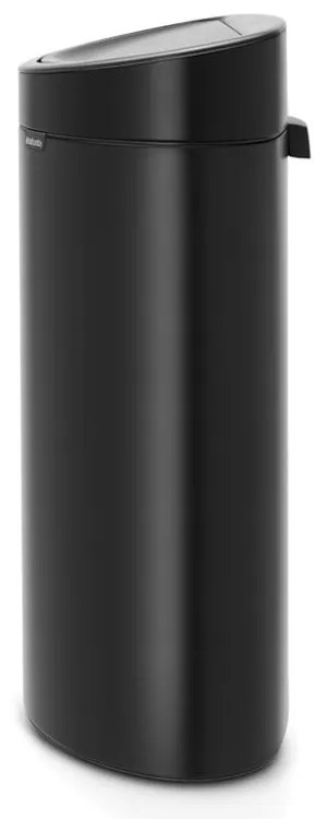 Stalowy kosz na śmieci otwierany na dotyk w kolorze matowej czerni 40 l Touch Bin – Brabantia