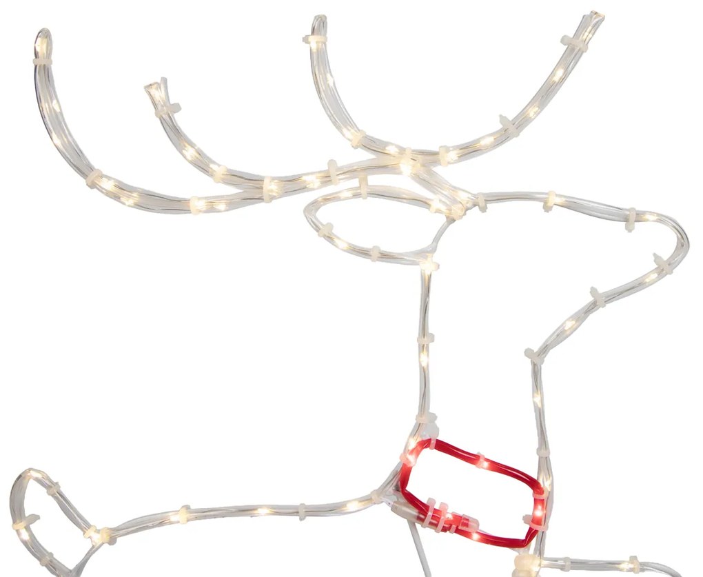 Zewnetrzna Świąteczna lampa podłogowa Jeleń 50 cm z LED, timerem i IP44 - Pax Oswietlenie zewnetrzne