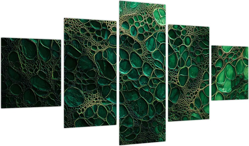 Obraz - Zielony mikroskopowy obraz (125x70 cm)