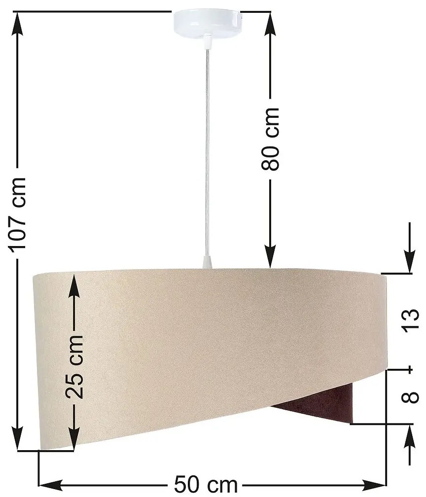 Beżowo-złota lampa wisząca nad stół - 17X EX977 Z7-E19