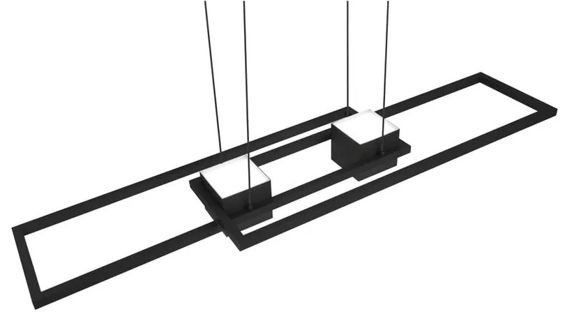 Lampa wisząca LED ze zdalnym sterowaniem i ściemniaczem w kolorze matowej czerni Albany – Trio