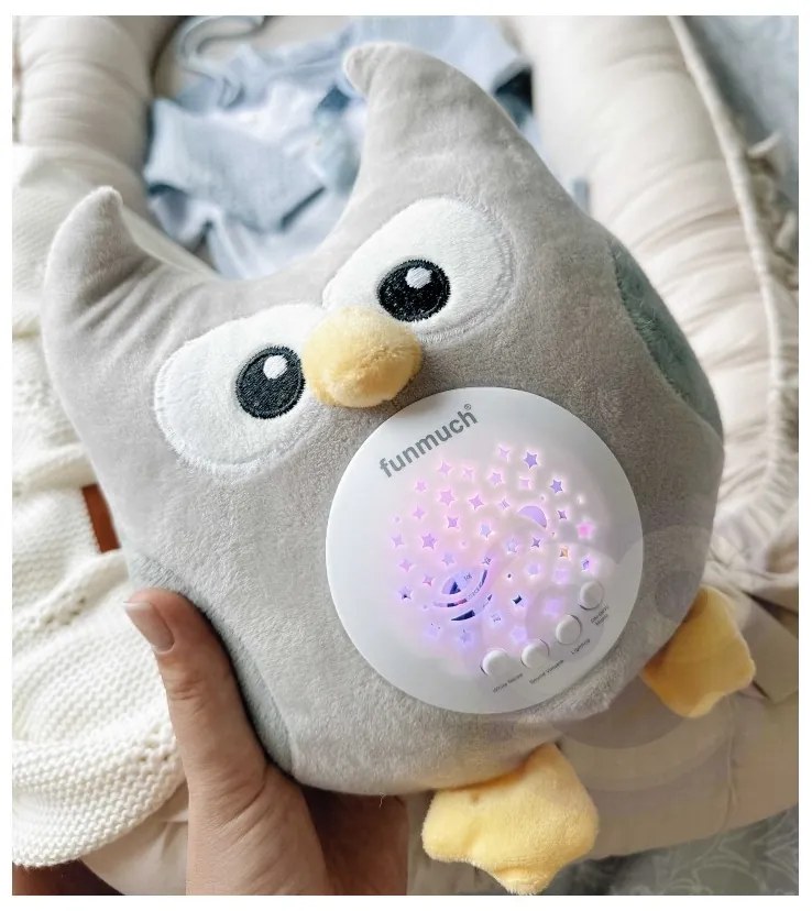 Woopie baby przytulanka usypiacz projektor 2w1 sówka - 10 kołysanek
