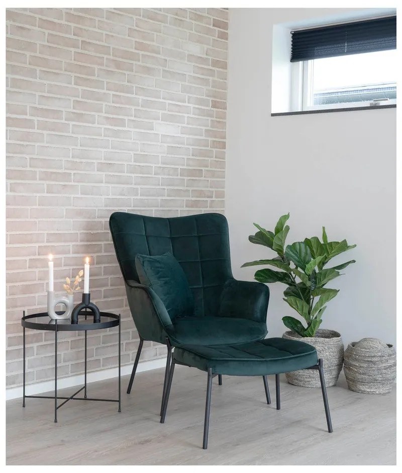 Zielony aksamitny fotel House Nordic Glasgow