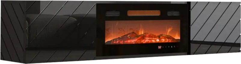 Szafka RTV Pinito z kominkiem