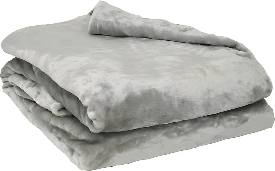 Koc Microflanelowy 220x240 cm Perłowy z Poliestru Mikrofibry