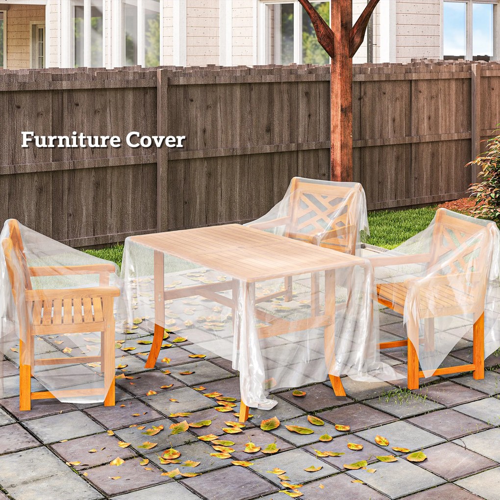 Outsunny Plandeka do Szklarni z Plastiku, Pokrycie Ochronne dla Roślin, Odporna na UV i Wodę, 7 x 8 m