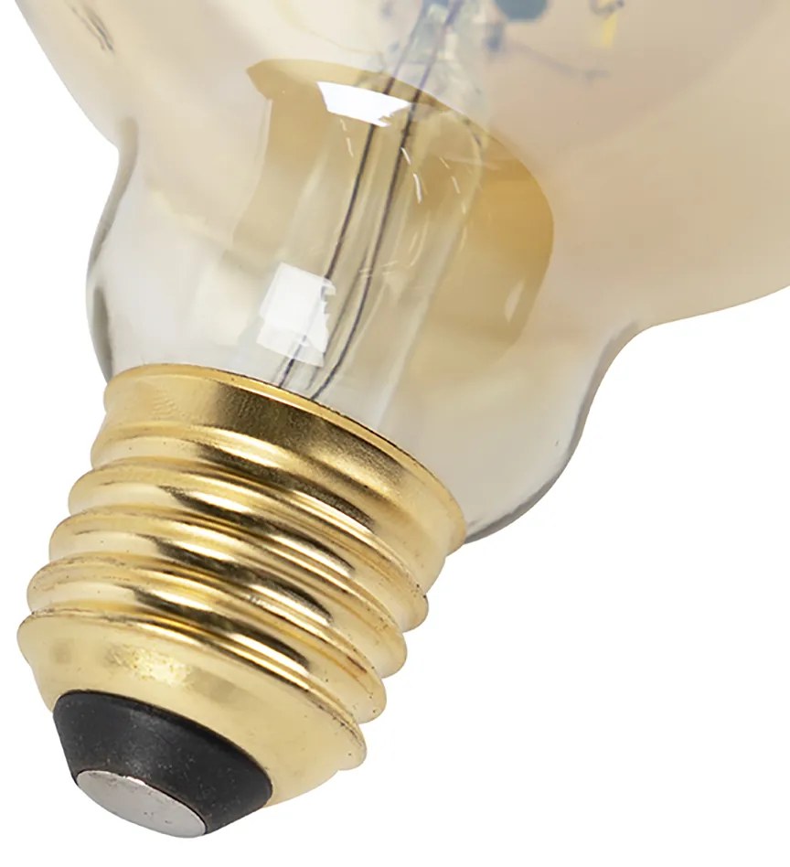 Zestaw 3 żarówek LED E27 Dim to Warm G95 złoto 8W 806lm 2000-2700K
