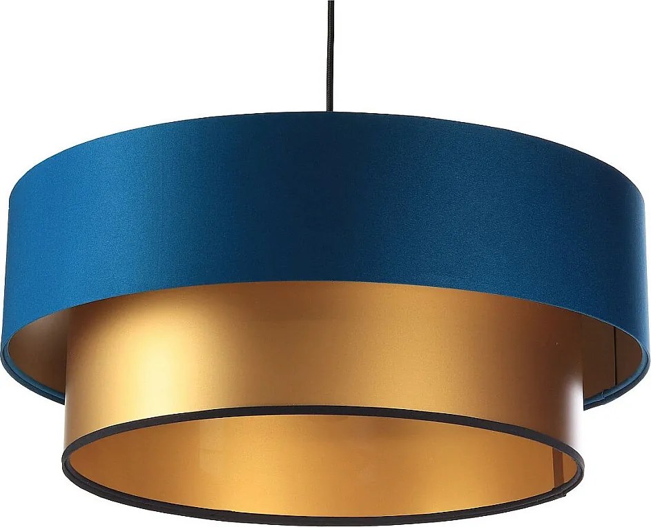 Lampa wisząca DOUBLE BLUE 40 granatowa/złota