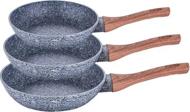 3 patelnie z powłoką granitową S7-D00