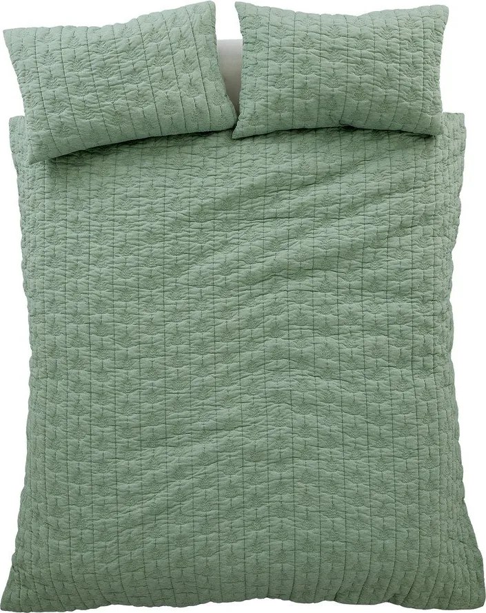 Zielona pościel dwuosobowa 3-częściowa 200x200 cm Tamba Leaf – Pineapple Elephant