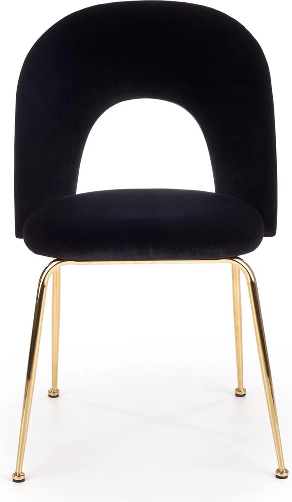 Krzesło z oparciem na złotych nogach K385