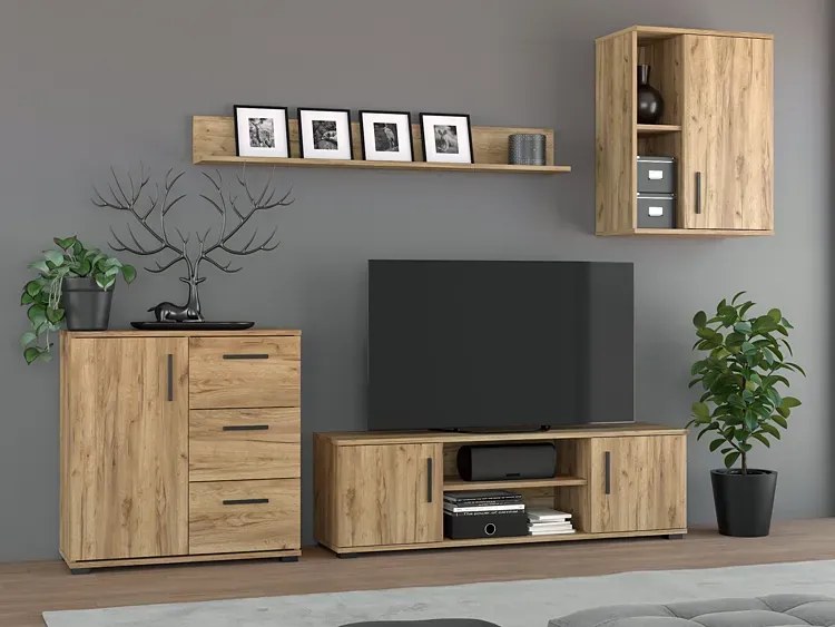 Stojąca szafka rtv dąb craft F7-M70