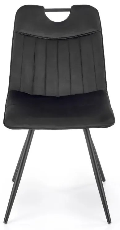 Krzesło tapicerowane K521 VELVET czarne HALMAR