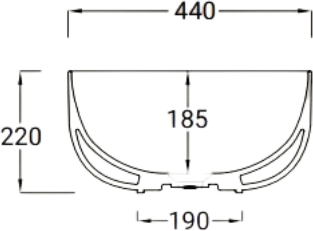 Umywalka ceramiczna nablatowa okrągła szara bez otworu na baterię 44 cm UNO 1 Silver Glow