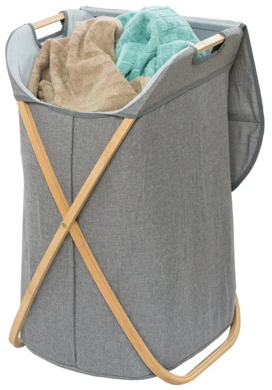 Kosz na pranie Wenko Bahari Bamboo, 79 l
