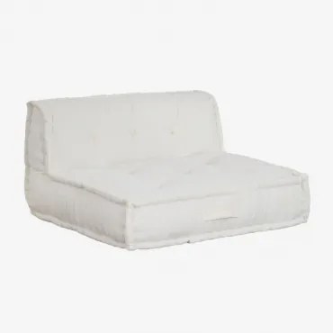 Sofa Środkowa Do Sofy Modułowej Z Bawełny Dhel Biały Materiał Frotte - Sklum