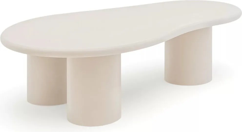 Stolik kawowy Gisela 130 cm do salonu - beżowy
