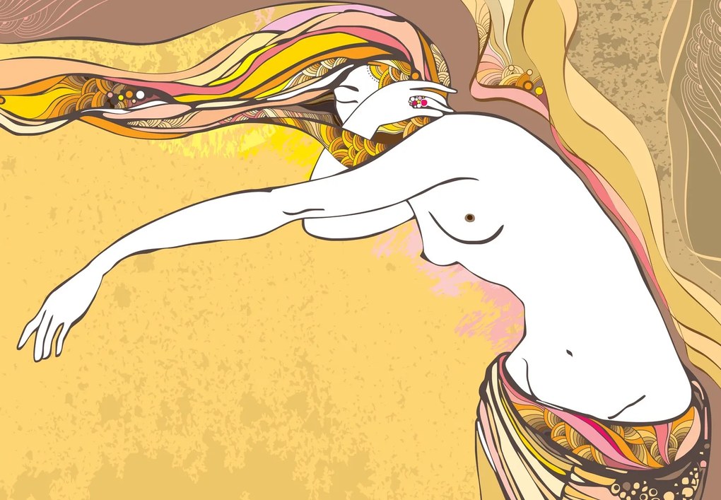 Fototapeta - Orientalna dama (196x136 cm)