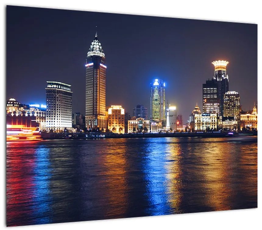 Obraz na szkle - Refleksy nocy (70x50 cm)