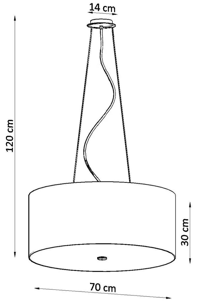 Żyrandol OTTO 70 czarny SOLLUX LIGHTING