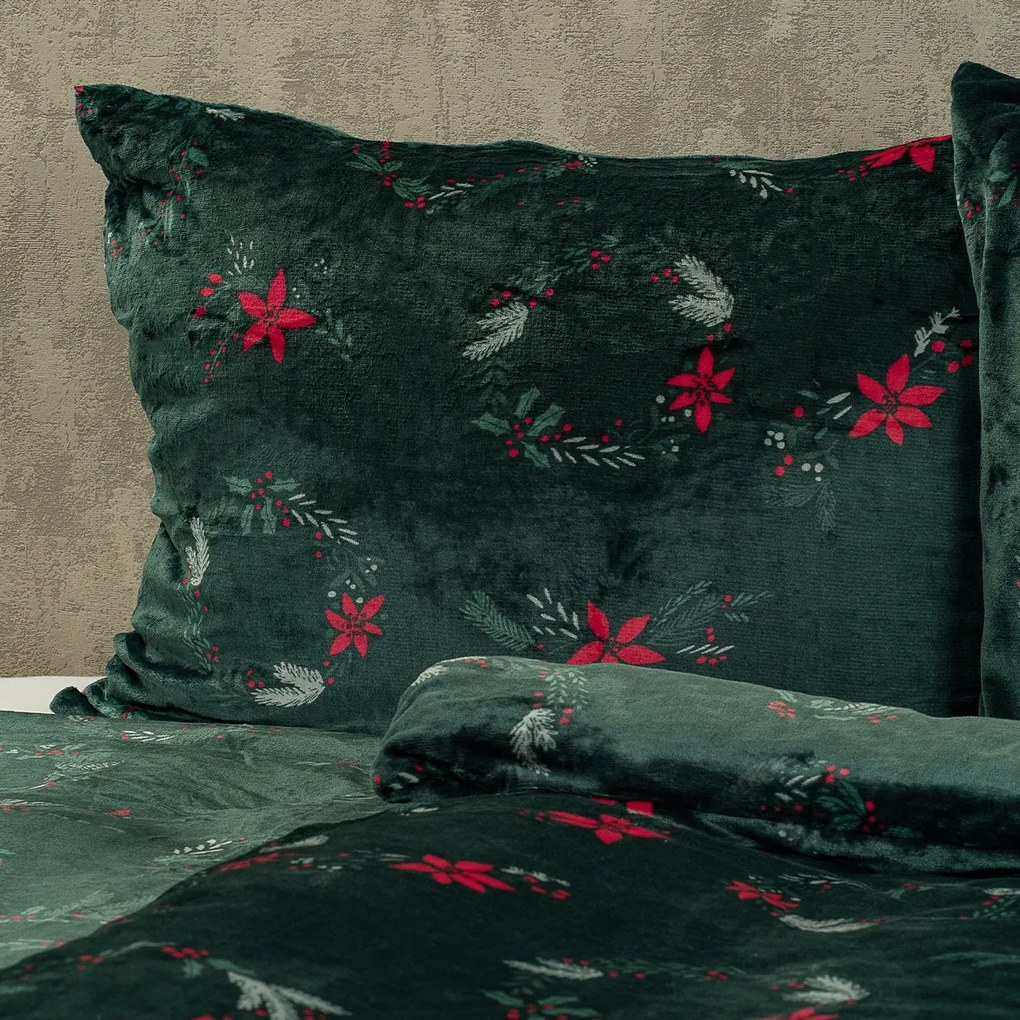 4Home Pościel mikroflanela Poinsettia, 140 x 200 cm, 70 x 90 cm, 140 x 200 cm, 70 x 90 cm