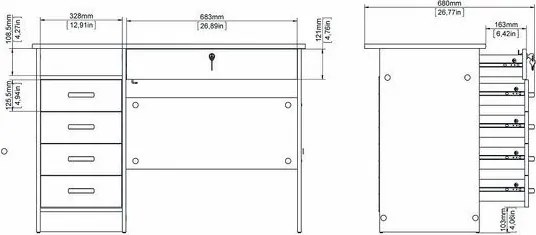 Biurko Function 5S dąb sonoma
